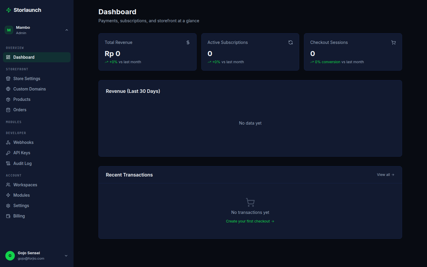 Plugipay family portal: dashboard